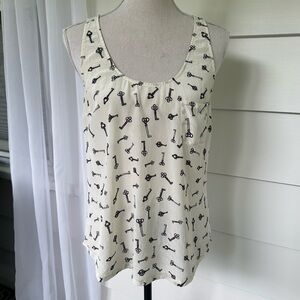 Joie silk skeleton key tank, VGUC